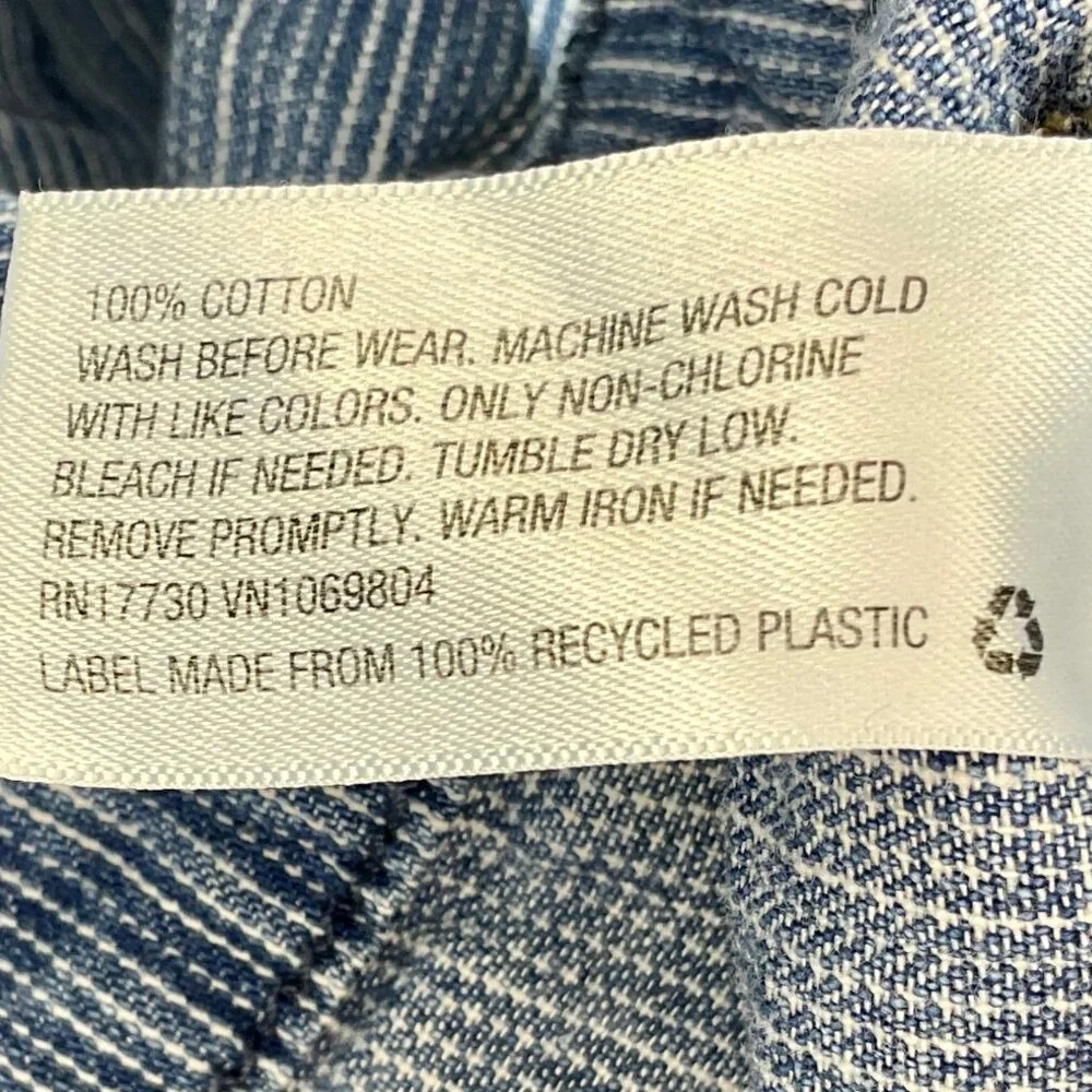 OshKosh B'Gosh 2T Striped Jean Overalls Denim Toddler Kids